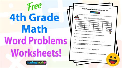 Image result for Grade 4 Math Worksheets Word Problems