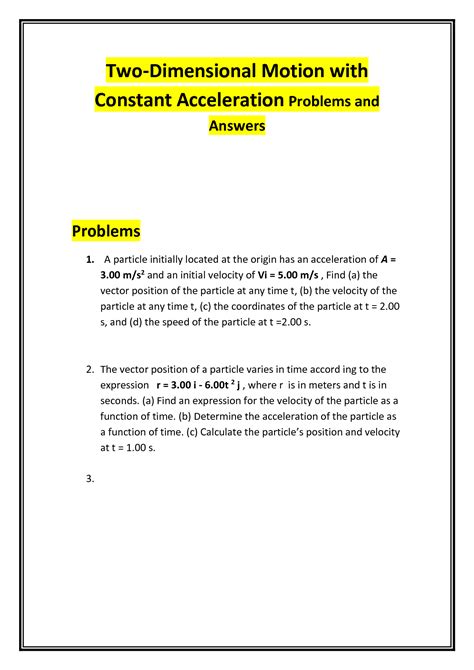 Image result for Two-Dimensional Motion Problems