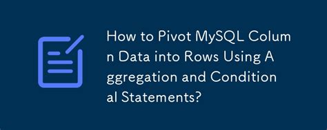Pivot MySQL に対する画像結果