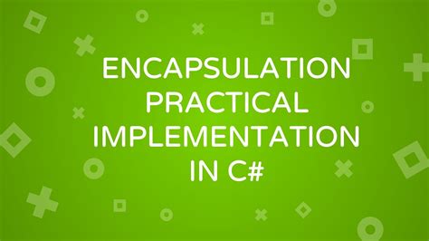 How to Implement Encapsulation Code C# に対する画像結果