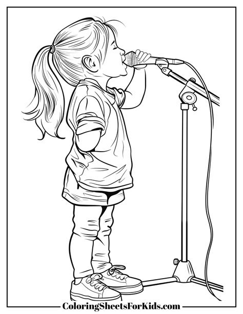 Image result for Coloring Pages Beautiful Singer