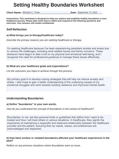 Setting Healthy Boundaries Worksheet に対する画像結果