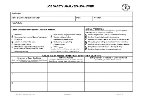 Afbeeldingsresultaten voor Job Safety Analysis OSHA