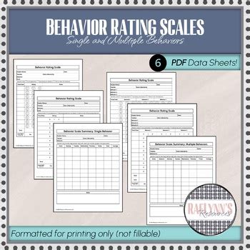 Image result for Behavior Rating Scales Examples