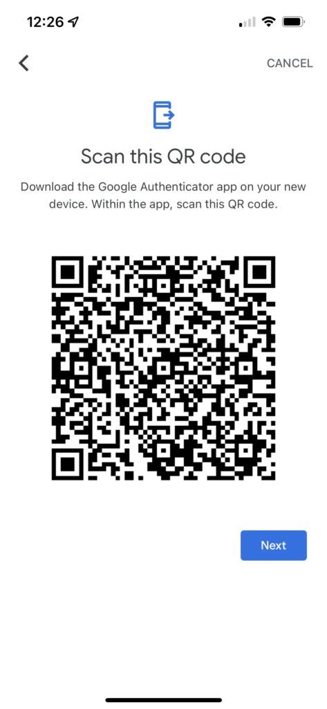 Toradh íomhá ar Real Me Authenticator App QR Code