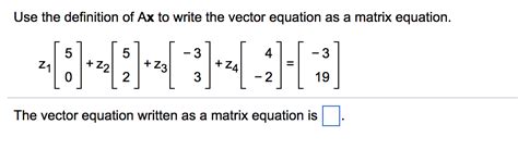 Image result for Matrix Equation vs Vector Equation