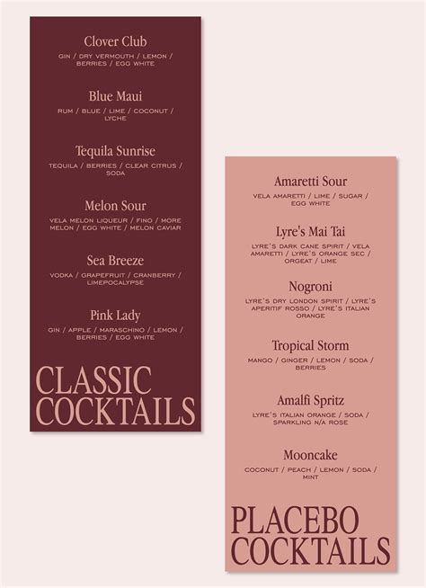 Image result for Cocktail Menu Layout Ideas
