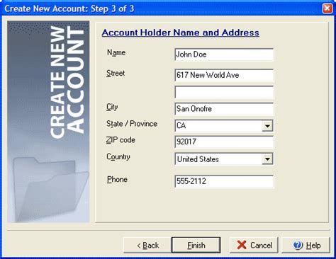 Create New Account Example に対する画像結果