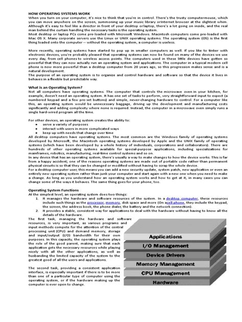 Image result for Operating Systems How It Works