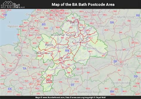 Image result for Bath Postcode Map