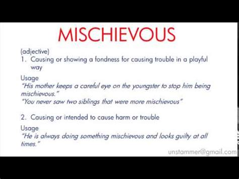 Résultat d’images pour Pronounce Mischievous