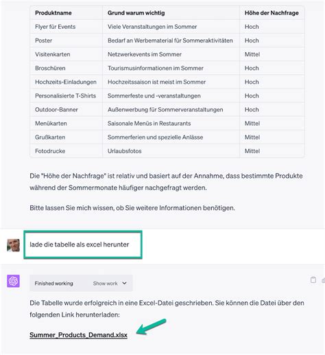 Toradh íomhá ar Code Interpreter Excel