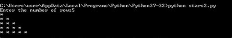 Image result for Star Pattern Python Code