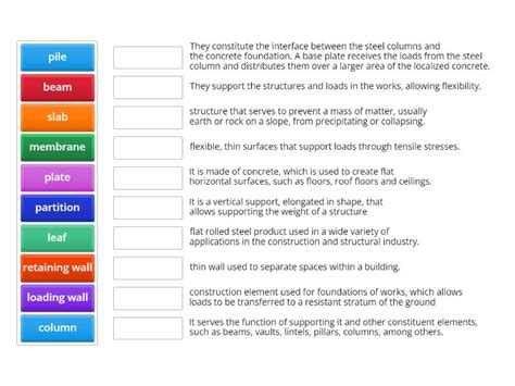 structural elements - Match up