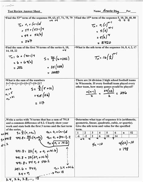 Arithmetic Sequence Word Problems Worksheet に対する画像結果
