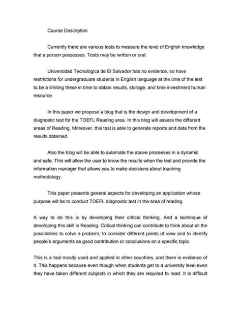 Image result for Course Description Examples Templates