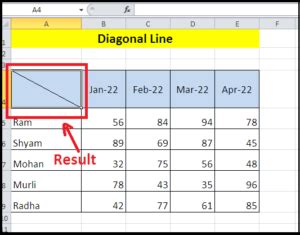 Image result for Excel Diagonal Line Drawing