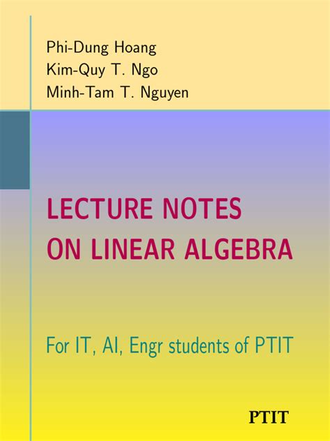 Toradh íomhá ar Linear Algebra Lectures