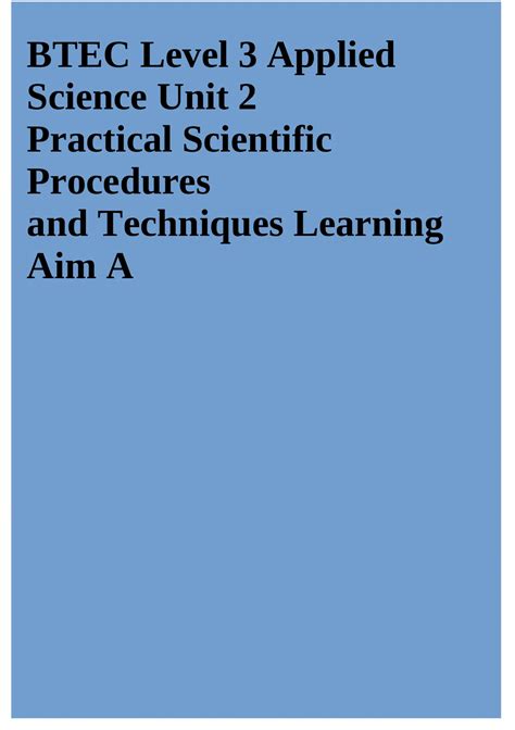 Image result for BTEC Applied Science Unit 3 T-Test