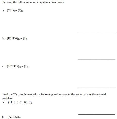Image result for Number System Conversion Questions with Their Solutions