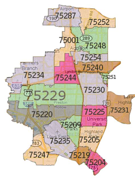 Image result for Dallas County Zip Code Map