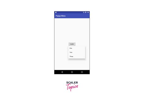 Toradh íomhá ar Android Menus Examples