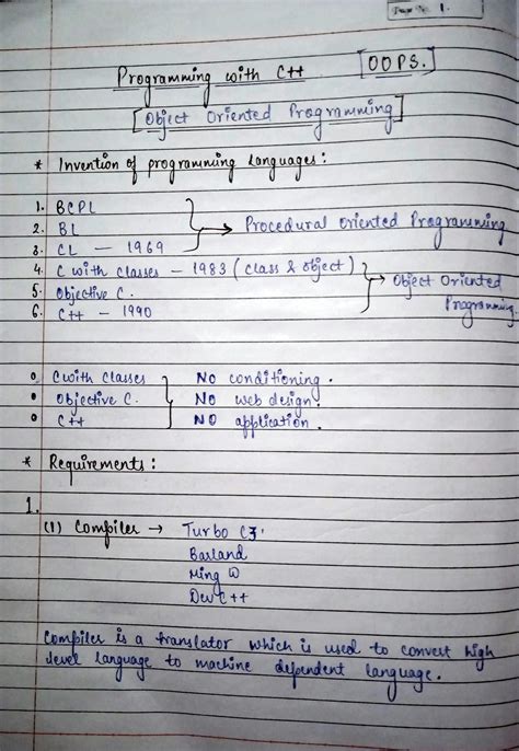 Image result for Classes in CPP Handwritten Notes