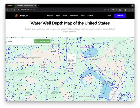 Afbeeldingsresultaten voor Water Well Depth Map