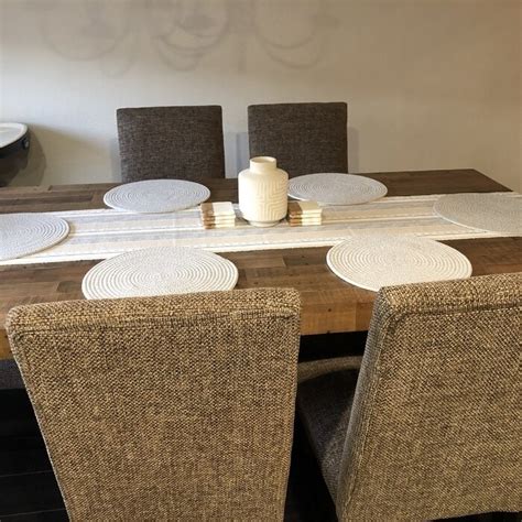 Rustic Wood Rectangular Pedestal Dining Table に対する画像結果