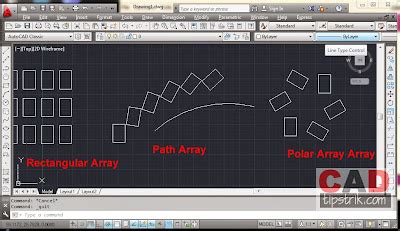 Image result for Acad Rectangular Array