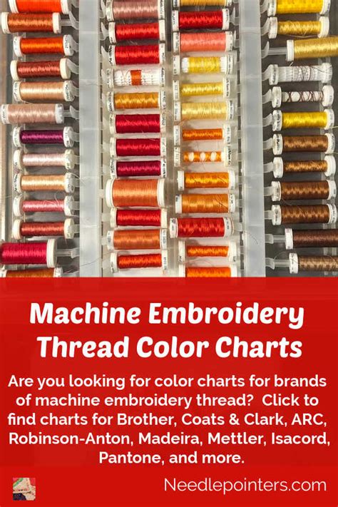 Résultat d’images pour Thread Color Chart for Embroidery
