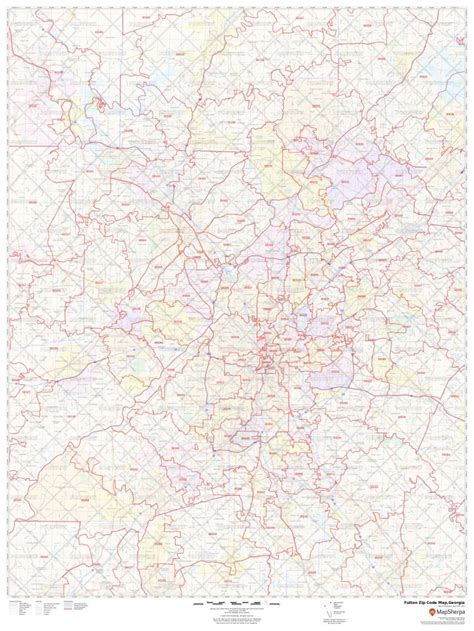 Fulton Zip Code Map, Georgia | Fulton County Zip Codes