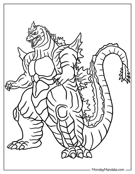 Godzilla Coloring Pages Printable に対する画像結果