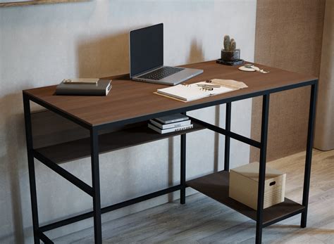 Image result for Metal-Frame Computer Desk