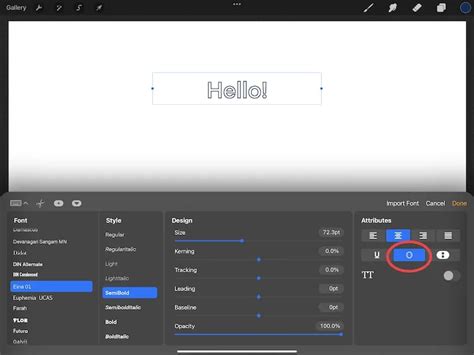 Toradh íomhá ar Procreate Outline Fill