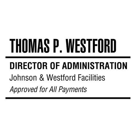 Professional Stamp with Name Example に対する画像結果