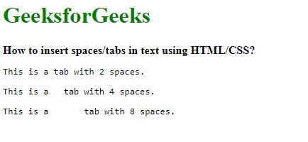 Image result for How to Add Space in HTML