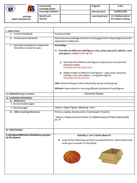 Image result for Example of a Asu Lesson Plan