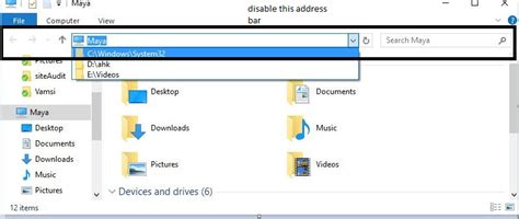 Image result for File Explorer Address Bar
