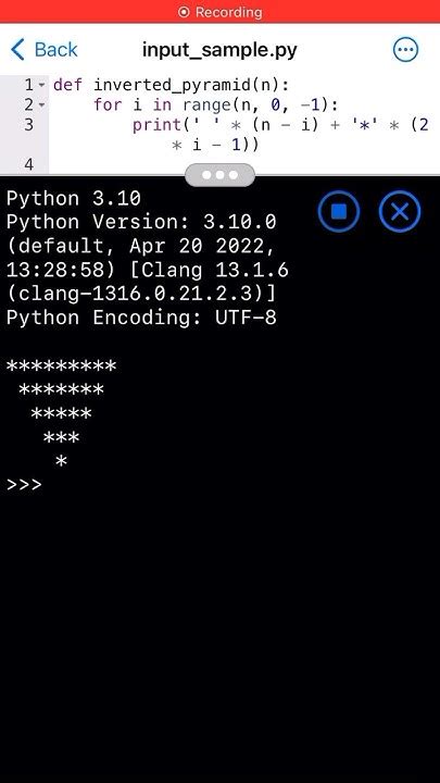 Image result for Inverted Hollow Pyramid Pattern in Python