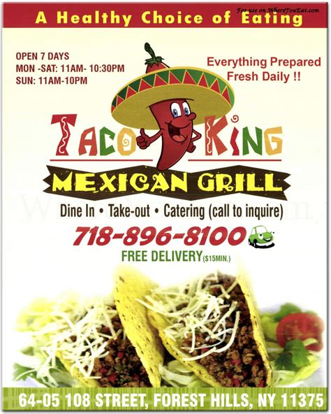 Taco King Restaurant in Queens / Menus & Photos