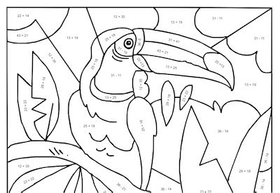 Subtraction Coloring Worksheets 3rd Grade に対する画像結果
