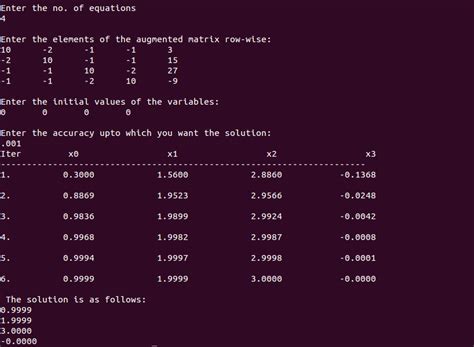 Gauss-Seidel Interation Method Using Python Language に対する画像結果