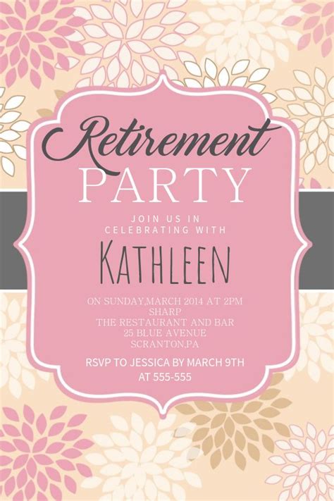 Toradh íomhá ar Downloadable Retirement Party Invitations