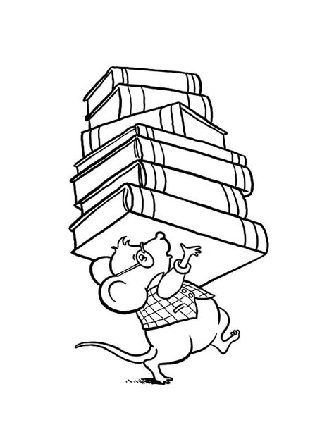 Library Mouse Coloring Page に対する画像結果