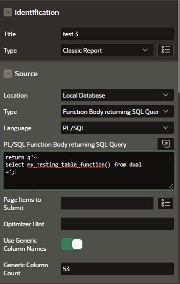 Toradh íomhá ar Adding SQL Query in Oracle Apex