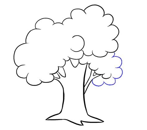 How to Draw a Cartoon Tree | Tree drawing, Tree line drawing, Tree ...