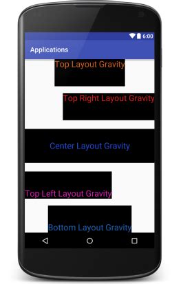 Android Layout Gravity に対する画像結果