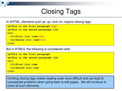 Image result for Self Closing Tags in HTML