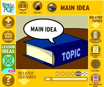 Image result for BrainPOP Main Idea Answer Key